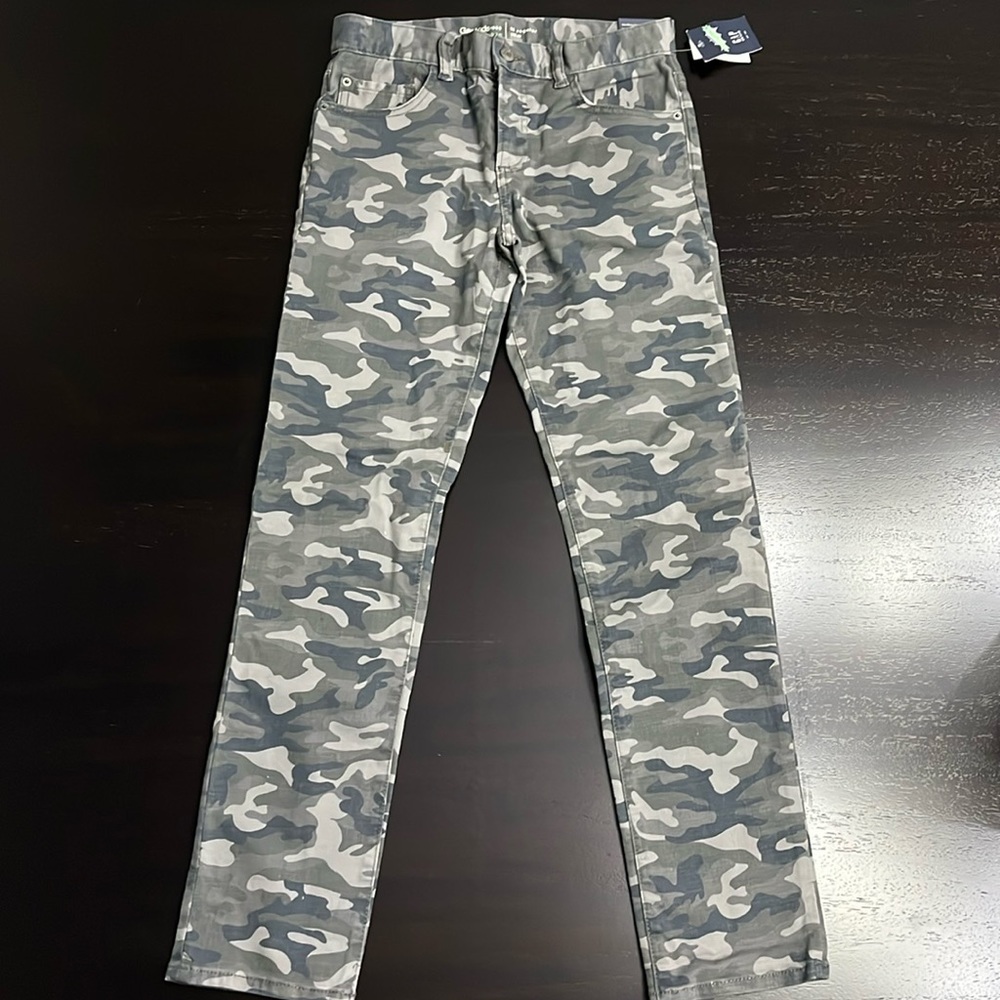 Gap Camo Slim Leg Jeans, Size 14 Boys